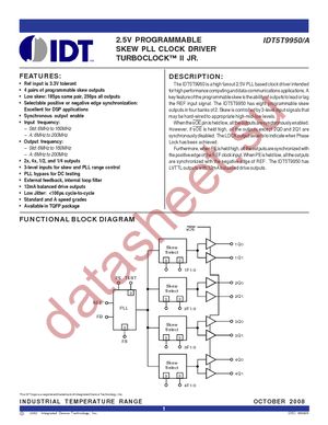 IDT5T9950PFGI datasheet  